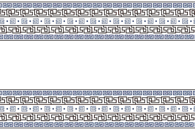 무료 벡터 평면 디자인 그리스 테두리 디자인