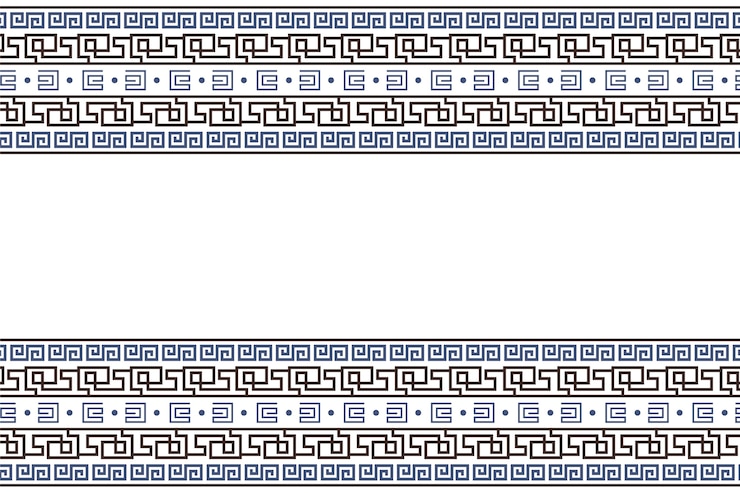 Free Vector flat design greek border design