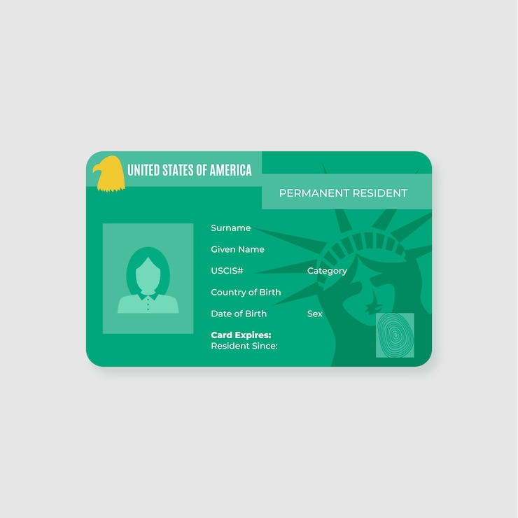 Free Vector flat design green card template