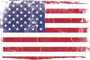 Free vector flat design grunge american flag