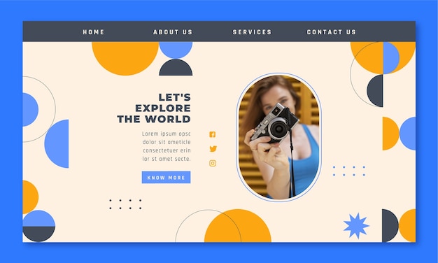 Flat design guided tours template