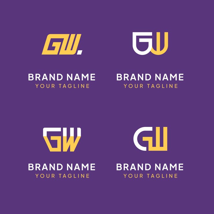 मुफ़्त वेक्टर flat design gw monogram template