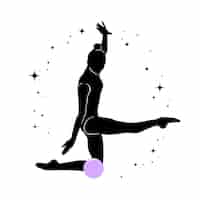 Free vector flat design gymnast silhouette illustration