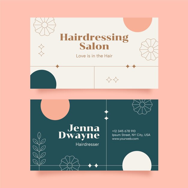 Free Vector Flat design hairdresser template Free Vector Flat design hairdresser template