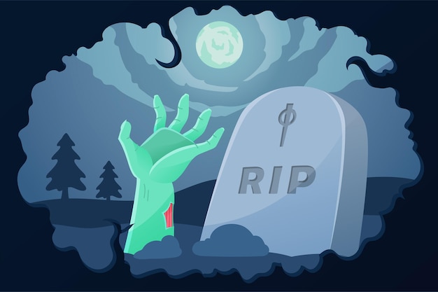 Flat design halloween background