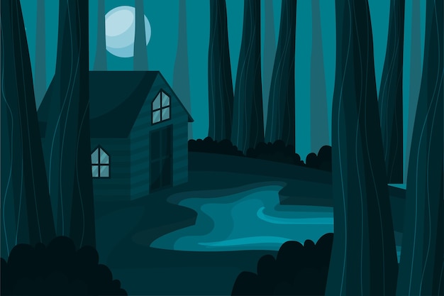 Free vector flat design halloween background