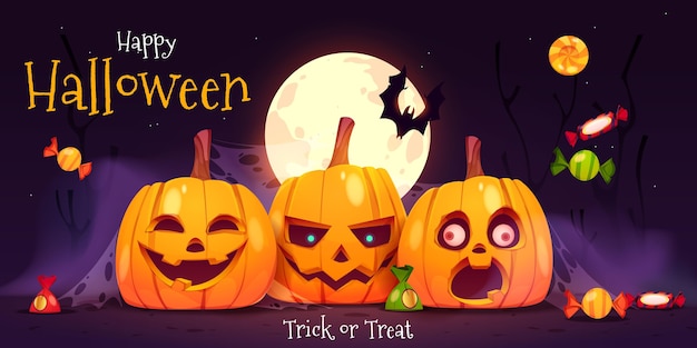 Flat design of halloween background