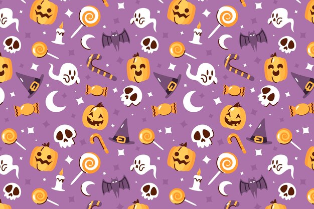 Flat design halloween illustration