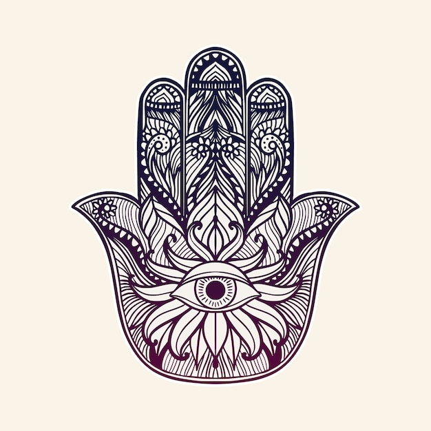 Free vector flat design  hand of fatima template