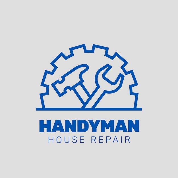 Free vector flat design handyman logo