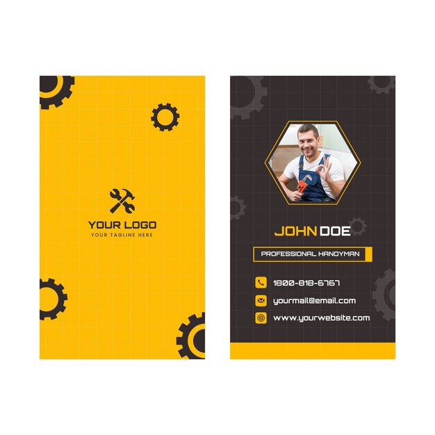 Flat design handyman template