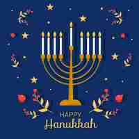 Free vector flat design hanukkah concept