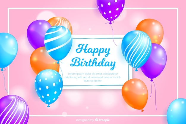 Free vector flat design happy birthday background