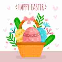 Free vector flat design happy easter day celebration