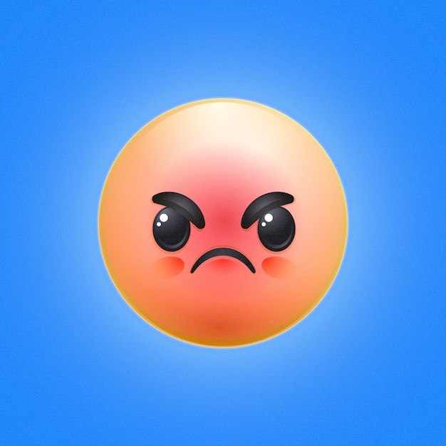 Vettore gratuito illustrazione di emoji di odio a disegno piatto