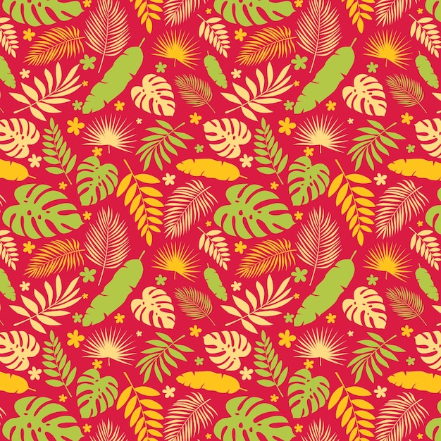 Flat design hawaiian shirt pattern design