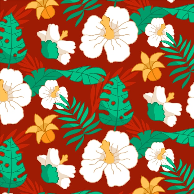 Flat design hawaiian shirt pattern design