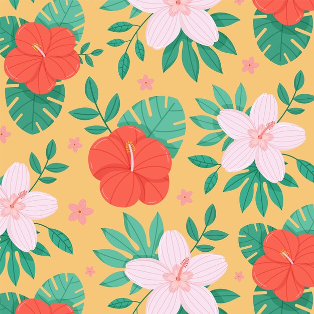 Flat design hawaiian shirt pattern design