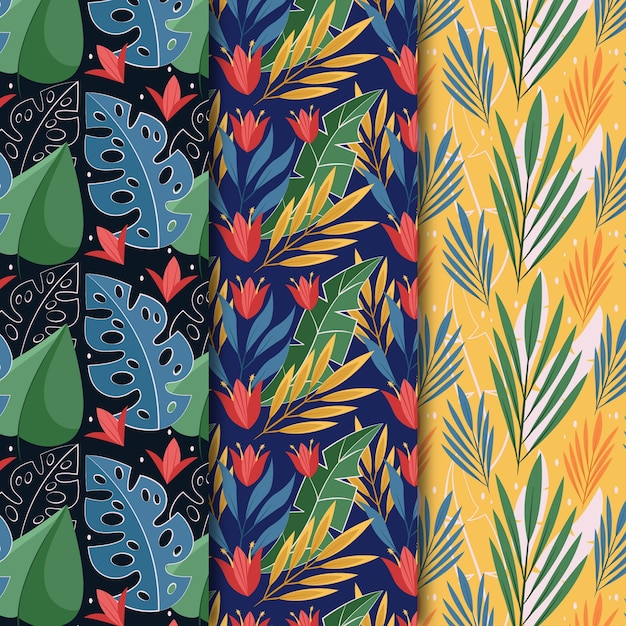 Free vector flat design hawaiian shirt pattern illustration