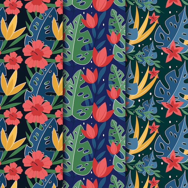 Flat design hawaiian shirt pattern illustration