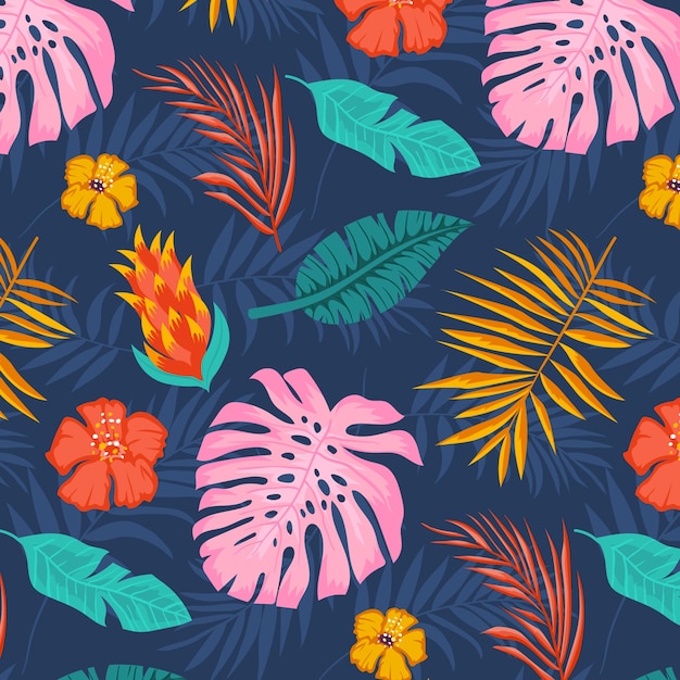 Free vector flat design hawaiian shirt pattern