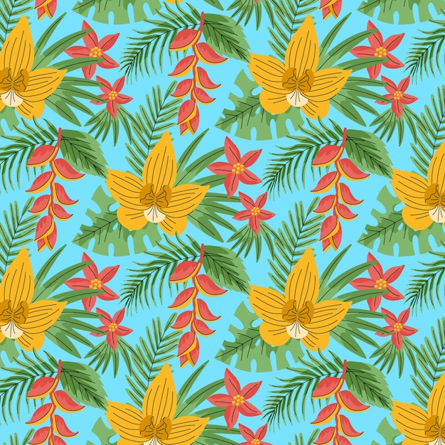 Flat design hawaiian shirt pattern