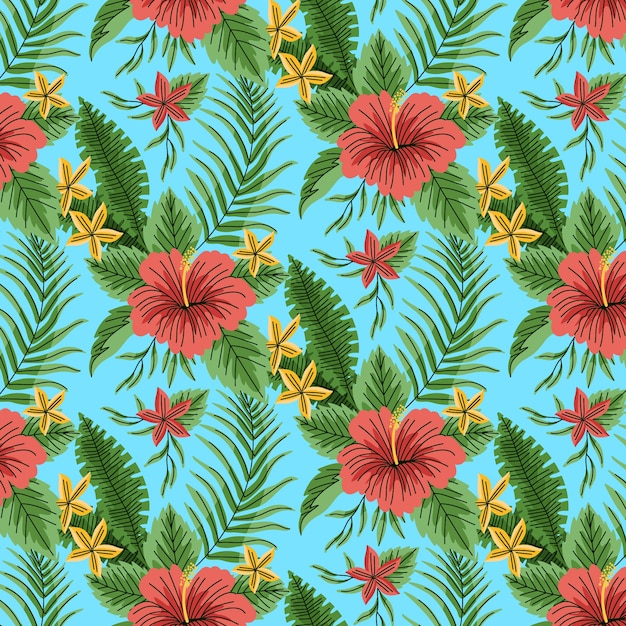 Free vector flat design hawaiian shirt pattern