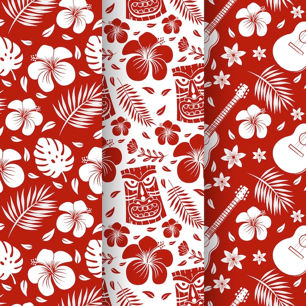 Free vector flat design hawaiian shirt pattern