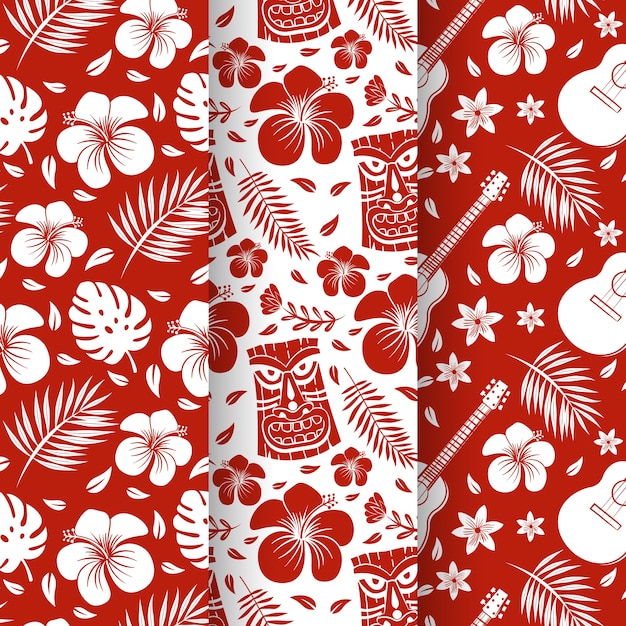 Free Vector flat design hawaiian shirt pattern