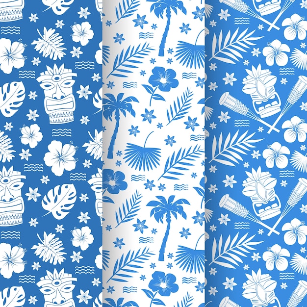 Free vector flat design hawaiian shirt pattern