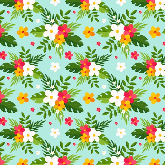 Free vector flat design hawaiian shirt pattern