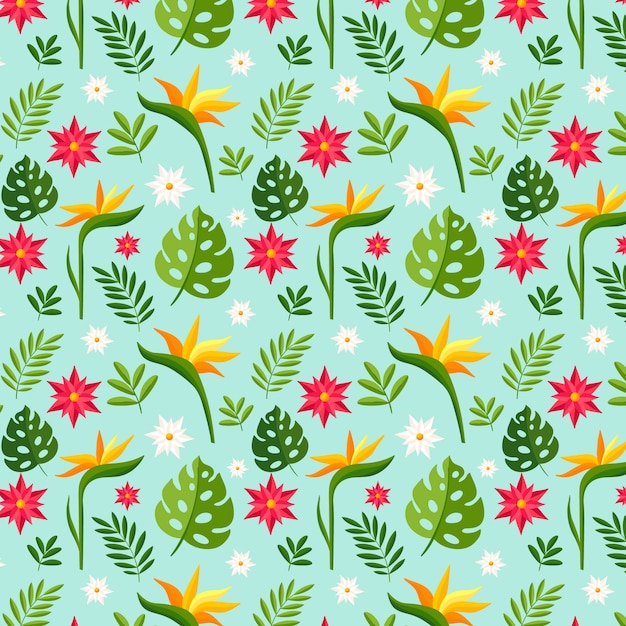 Free vector flat design hawaiian shirt pattern