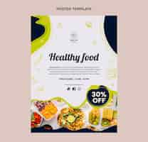 Free vector flat design healthy food poster