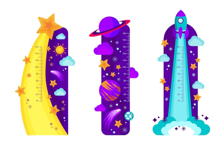 Free Vector flat design height meters