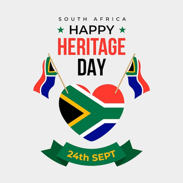 Flat design heritage day theme