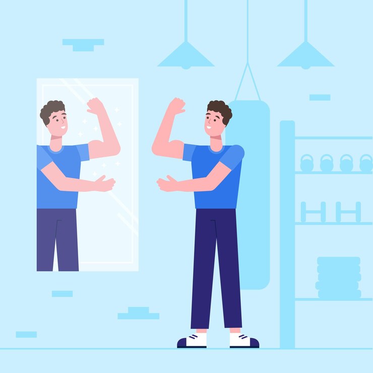 무료 Vector 남자와 평면 디자인 높은 자부심 그림