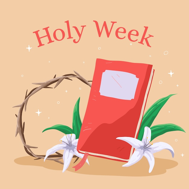 Free vector flat design holy week concept