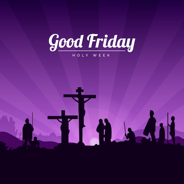 Free vector flat design holy week concept