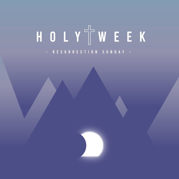 Flat design holy week concept