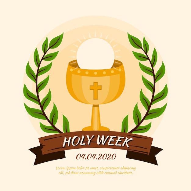 Плоский дизайн концепции святой недели