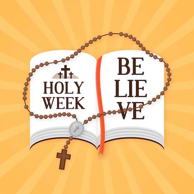 Free vector flat design holy week concept