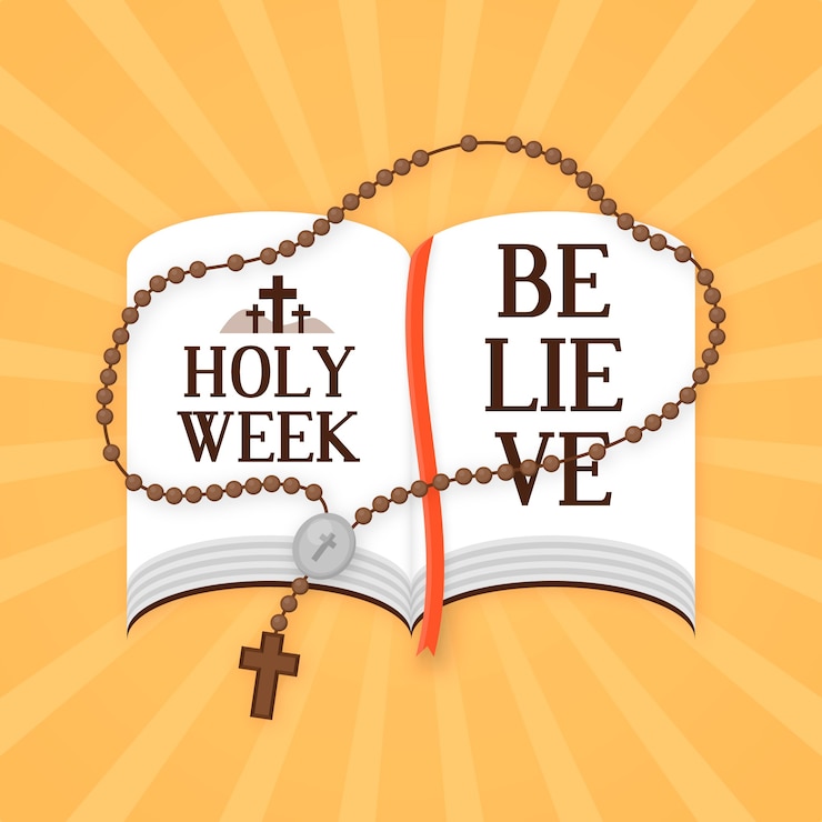 Free Vector flat design holy week concept