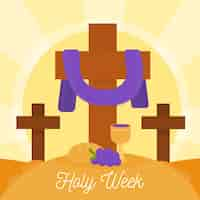 Free vector flat design holy week theme