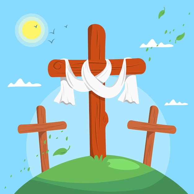 Free vector flat design holy week