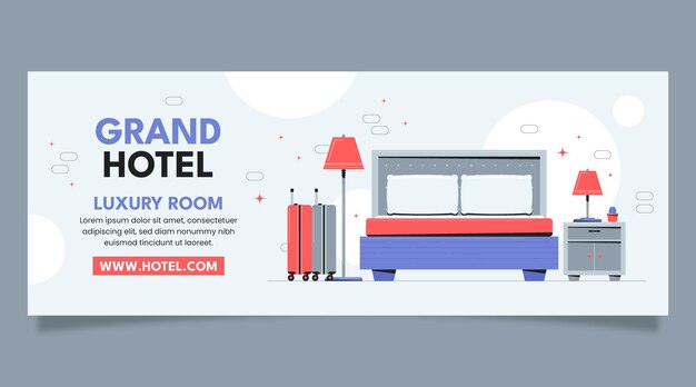 Flat  design hotel template design