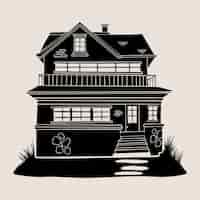 Free vector flat design house silhouette