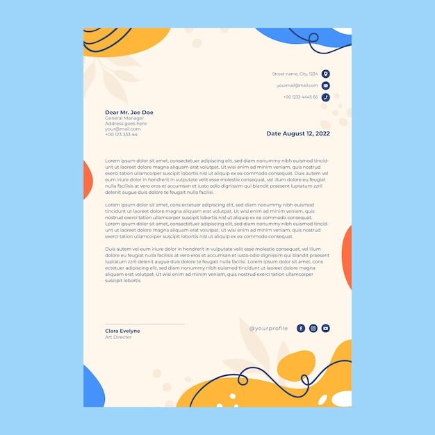 Free vector flat design human resources letter