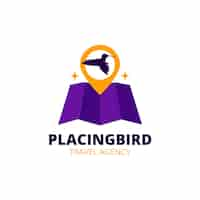 Free vector flat design hummingbird logo template