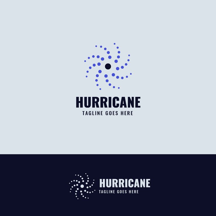 Free Vector flat design hurricane logo template