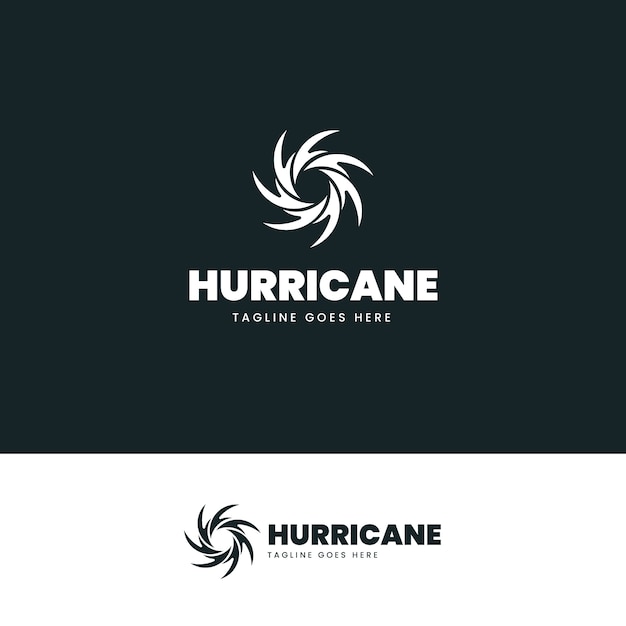 Flat design hurricane logo template
